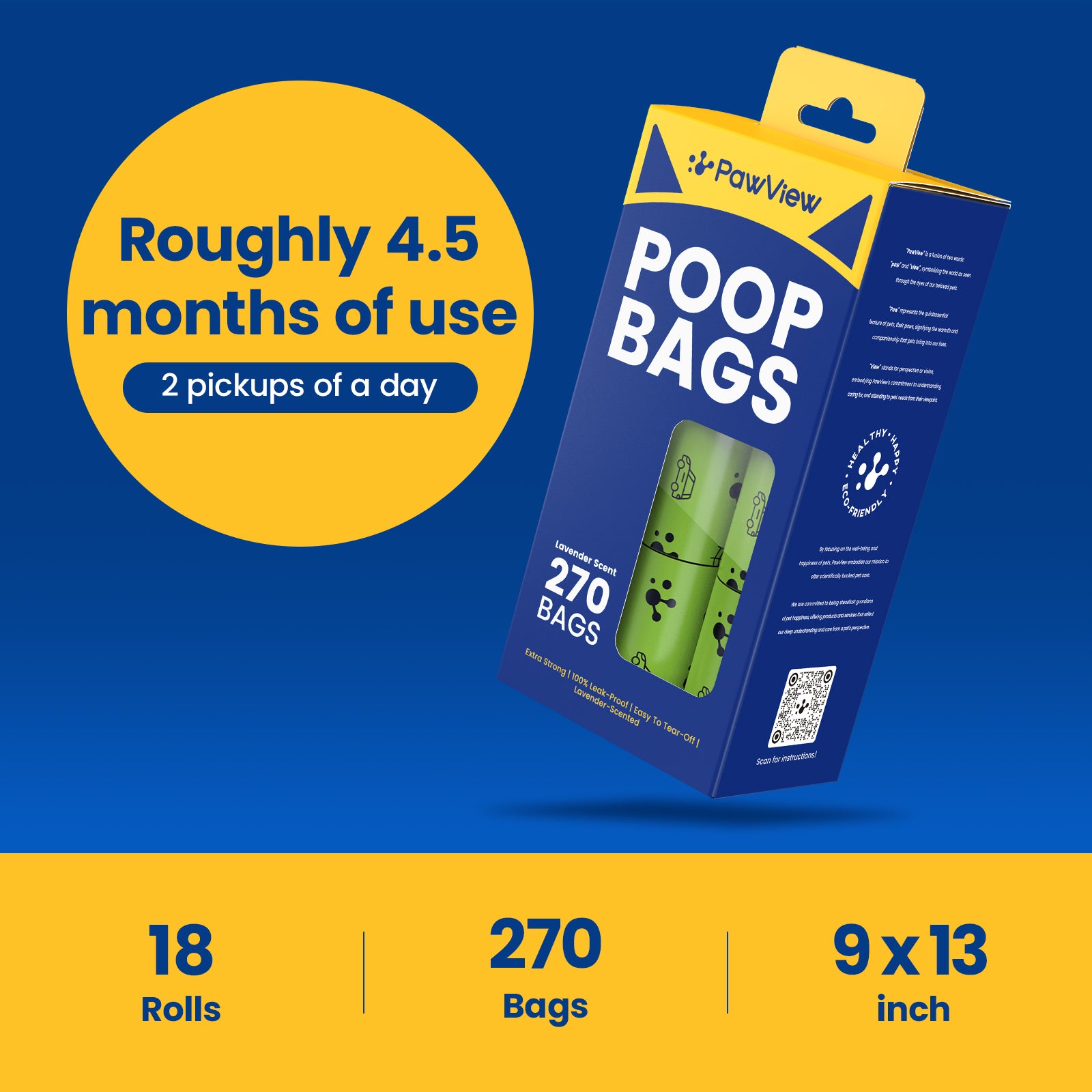 thumbnail interactive-video image 1 of PawView Dog Poop Bags – Leak Proof & Extra Thick, Lavender Scented Waste Bags Durable For Convenient Cleanup Strong Odor Control 270 Countpink 1 of 14