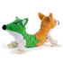 Dual-Character Plush Dog Toy - Wolf & Fox Friends for Chewing and Tugging Fun