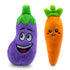 Vegetable Plush Dog Toys - Set of 2 Interactive Squeaky Toys for Engaging Play